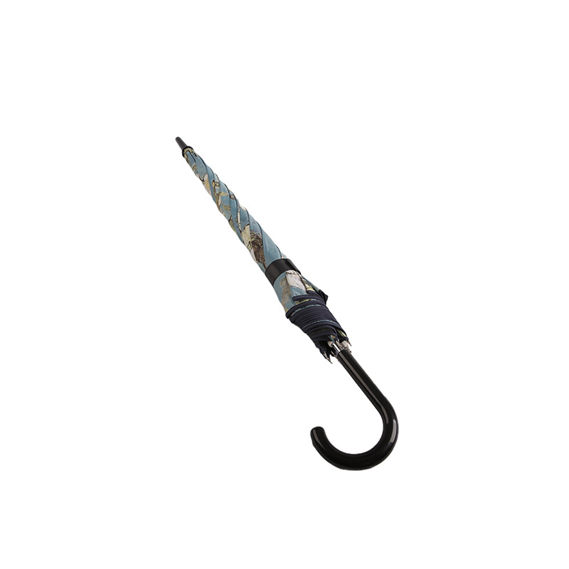 Quisque pictura impressio Pongee Cum Black Coated Umbella recta-0E6B0080