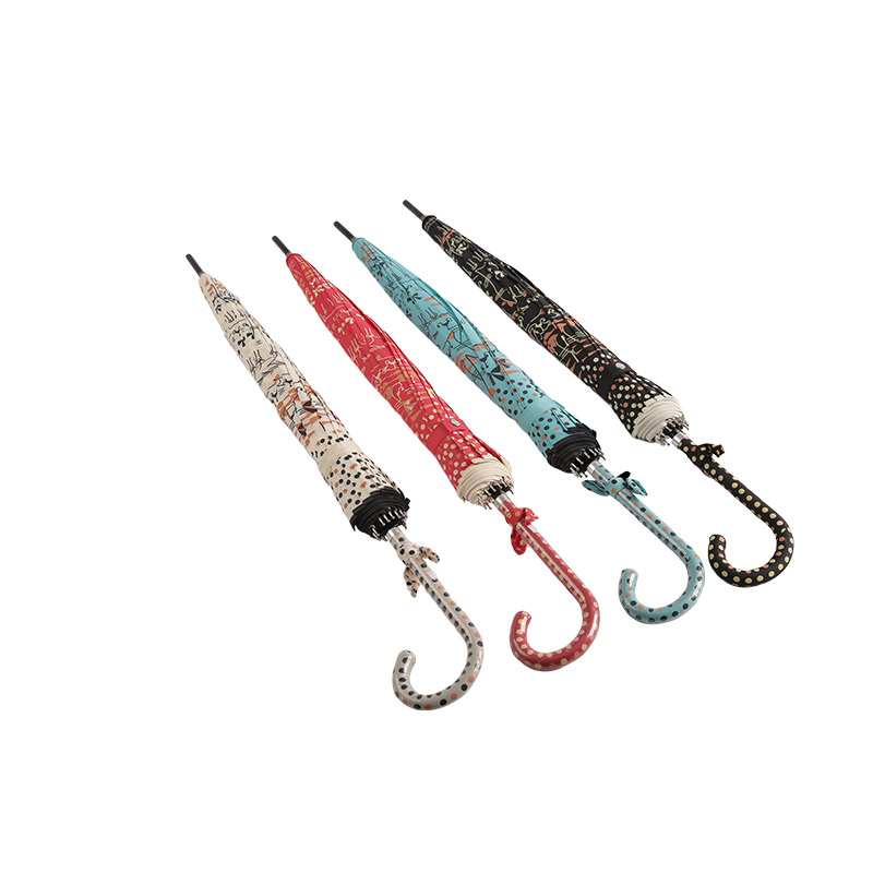 Double Style Cat And Polka Dot Pongee Cum Coated Recta umbella-0E6B0118