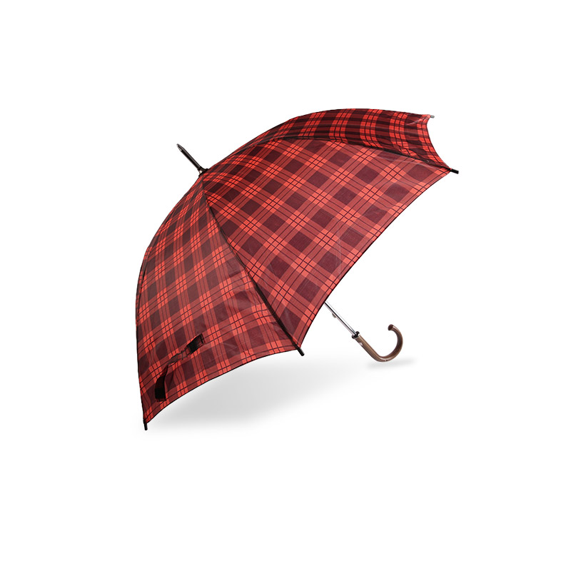 Red Plaid Discipulus Spiritus Polyester Recta umbella-0E6B0329