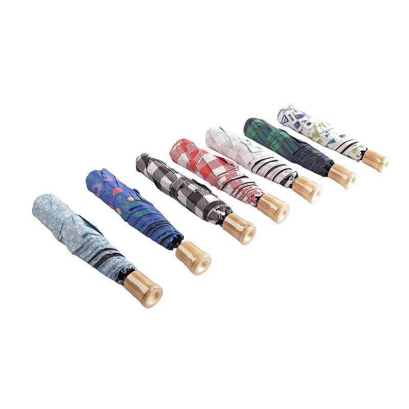 Mini Multiple Patterns Pongee Cum Coated umbrella triplici 0E6B0423