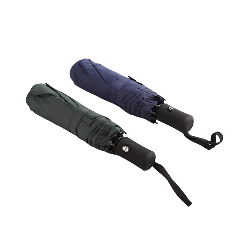 Pure Blue Uv Protection Pongee Triplex umbella-0E6B0550